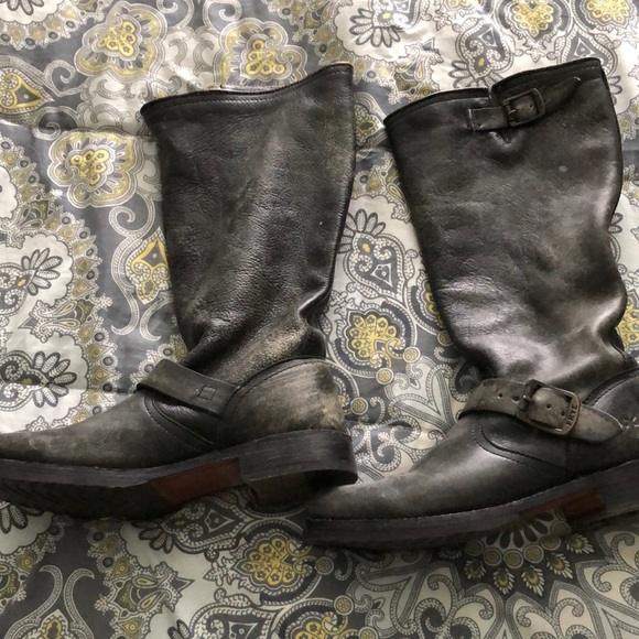 Frye Shoes - Ladies tall Frye boots. Distressed. Worn once.